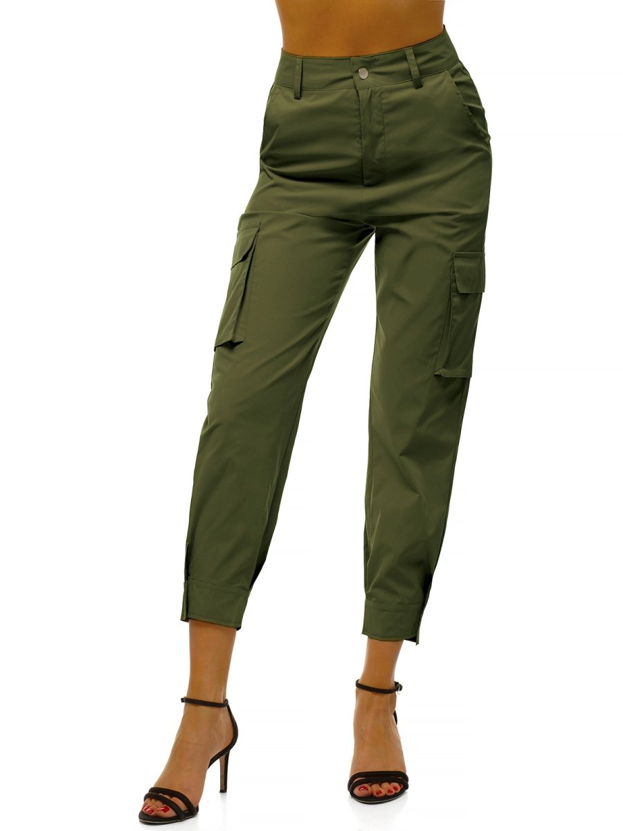 Women's joggers pants - Khaki OZONEE O/HM002 - Men's Clothing | Ozonee