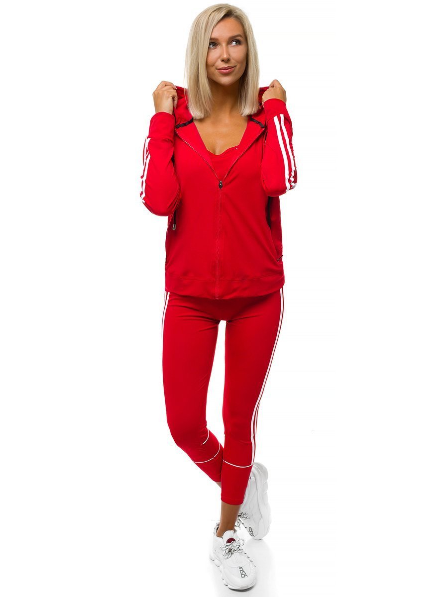 Women's three-piece tracksuit set Red OZONEE JS/YW06018/5/11 - Men's ...