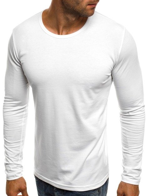 J.STYLE 712099 Men's Long Sleeve T-Shirt - White