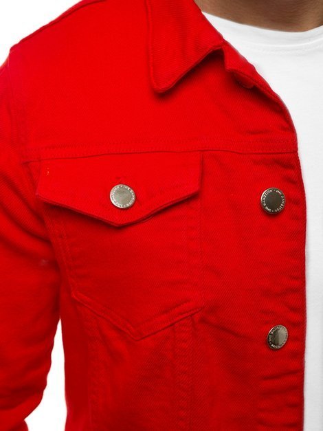 Men's Denim Jacket - Red OZONEE G/620