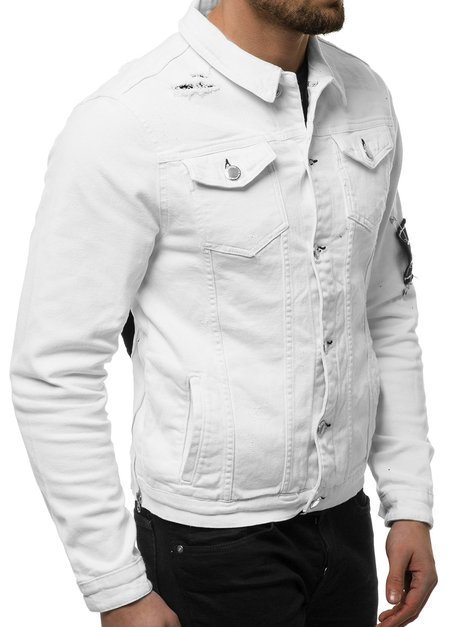 Men's Denim Jacket - White OZONEE G/602