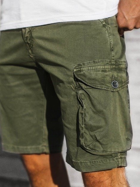 Men's Denim Shorts Green OZONEE JS/HH5011