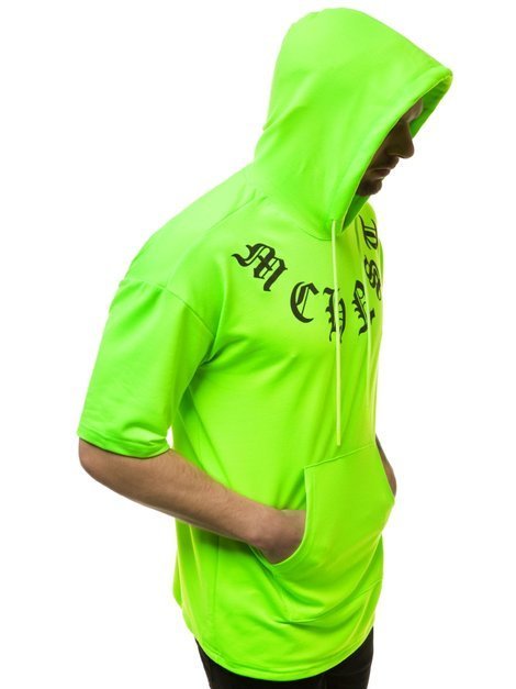 Men's Hoodie - Green neon OZONEE MACH/1183