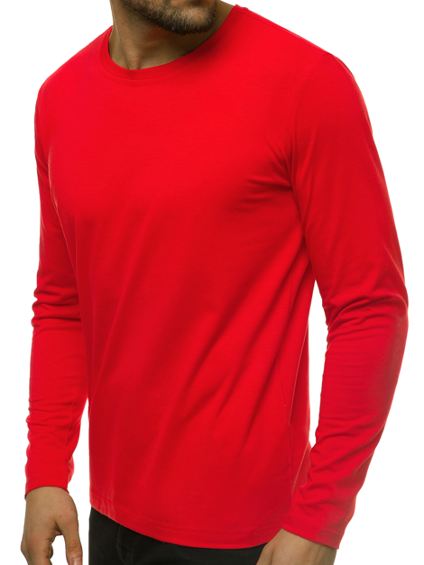 Men's Long Sleeve T-Shirt - Red OZONEE JS/CX01