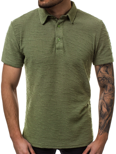 Men's Polo Shirt - Light Green OZONEE O/1246 - Men's Clothing | Ozonee