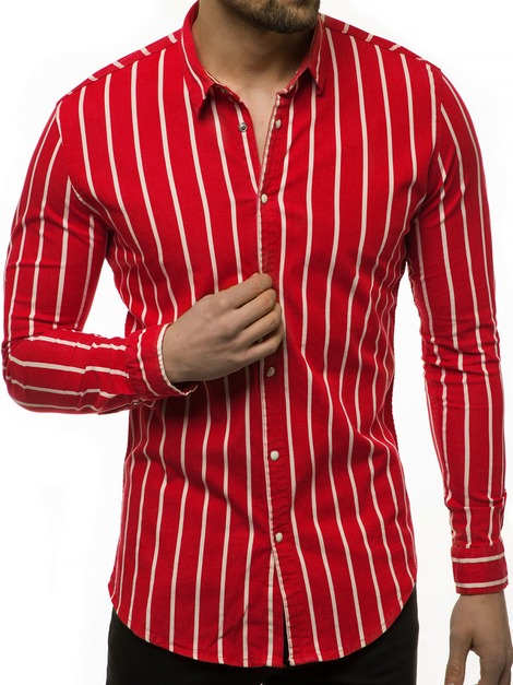 Men's Shirt - Red OZONEE R/1494