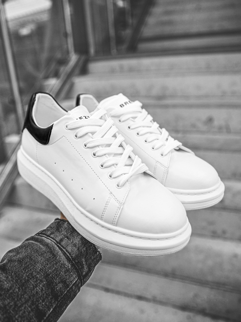 Men's Sneakers White-Black OZONEE B/2051