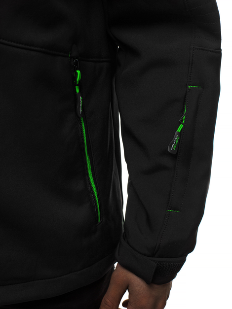 Men's Softshell Jacket - black-green OZONEE GE/12263Z