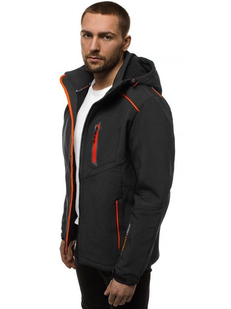 Men's Softshell Jacket - black-orange OZONEE GE/12259Z
