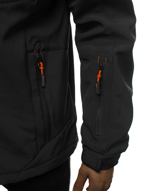 Men's Softshell Jacket - black-orange OZONEE GE/12262