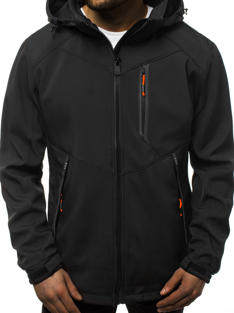 Men's Softshell Jacket - black-orange OZONEE GE/12266