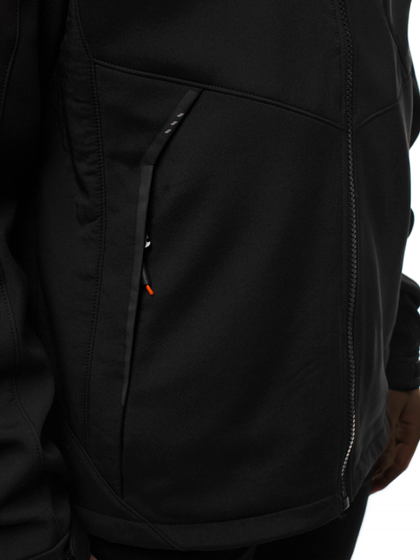 Men's Softshell Jacket - black-orange OZONEE GE/12266