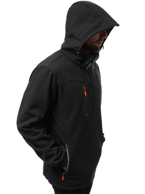 Men's Softshell Jacket - black-orange OZONEE GE/12268