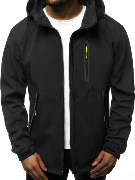 Men's Softshell Jacket - black-yellow OZONEE GE/12266