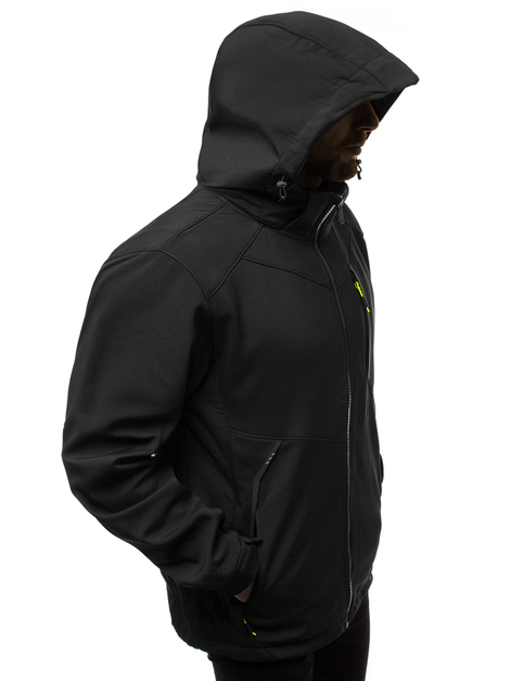Men's Softshell Jacket - black-yellow OZONEE GE/12266Z