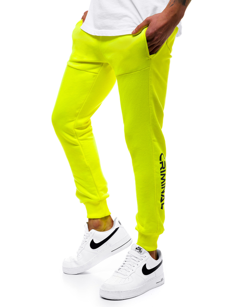 Men's Sweatpants - Yellow-neon G/11129