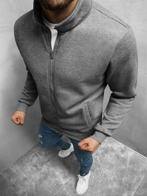 Men's Sweatshirt - Dark Grey OZONEE JS/2002Z