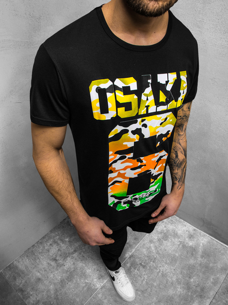 Men's T-Shirt - Black OZONEE JS/KS1958Z