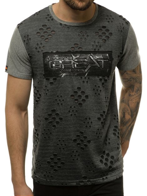 Men's T-Shirt - Grey OZONEE JS/KS2083