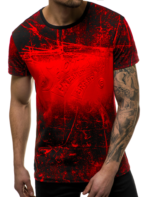 Men's T-Shirt - Red OZONEE JS/SS11017