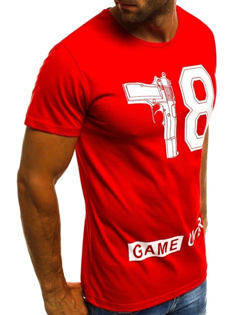 Men's T-Shirt - Red OZONEE O/1174 