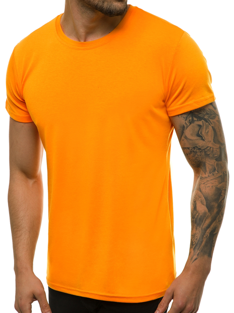 Men's T-Shirt - light orange OZONEE JS/712005/69 - Men's Clothing | Ozonee