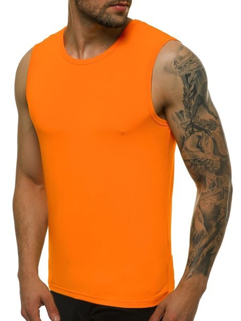 Men's Tank Top - Dark orange OZONEE JS/99001/32 - Men's Clothing | Ozonee