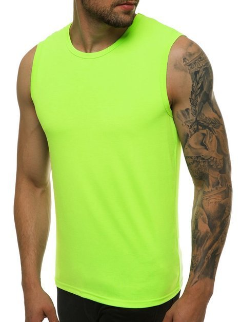 Men's Tank Top - Green-neon OZONEE JS/99001/72 - Men's Clothing | Ozonee