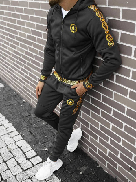 Mens Tracksuit Black Gold Ozonee Ohm500 Mens Clothing Ozonee 2716