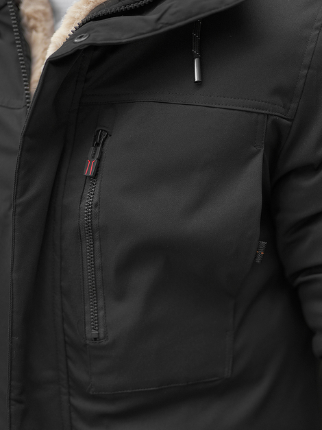 Men's Winter Jacket - Black OZONEE JS/22M37/392