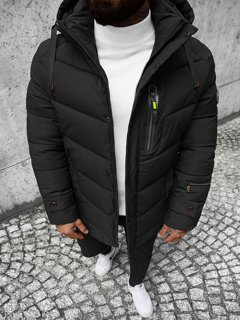 Men's Winter Jacket - Black OZONEE JS/22M55/392