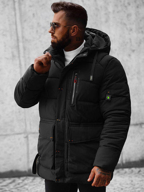 Men's Winter Jacket - Black OZONEE JS/22M60/392Z