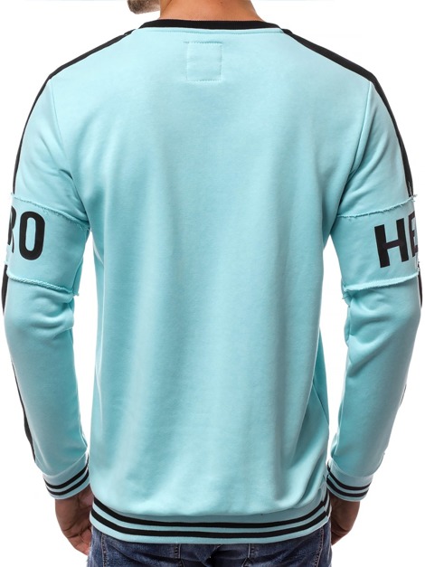 OZONEE A/0995 Men's Sweatshirt - Light Blue