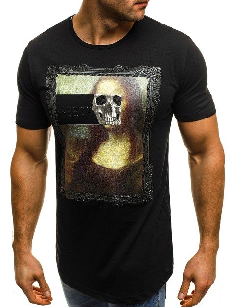 OZONEE B/181054 Men's T-Shirt - Black