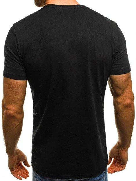 OZONEE B/181163 Men's T-Shirt - Black