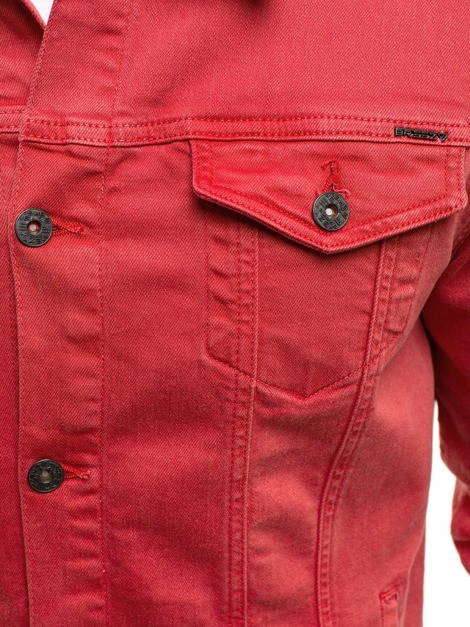OZONEE B/5002X Men's Denim Jacket - Red