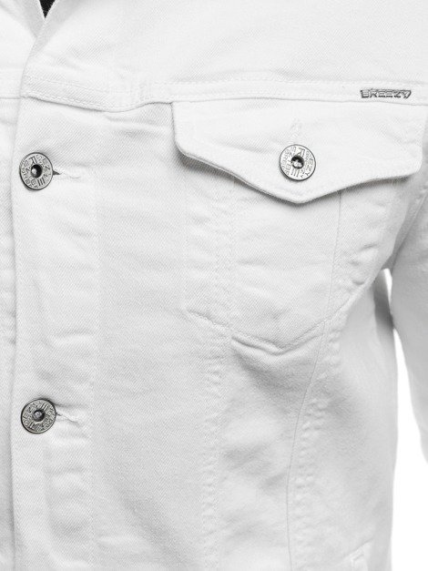 OZONEE B/5002X Men's Denim Jacket - White