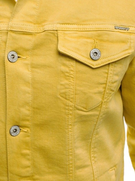 OZONEE B/5002X Men's Denim Jacket - Yellow