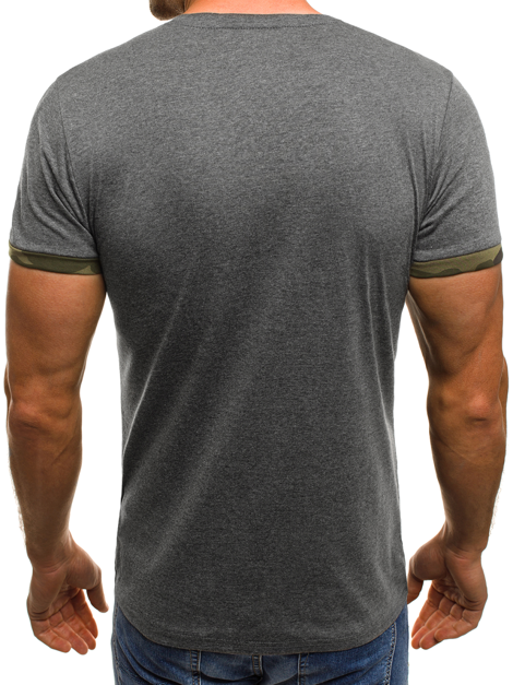 OZONEE JS/5003 Men's T-Shirt - Dark grey