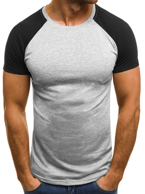OZONEE JS/5005 Men's T-Shirt - Grey