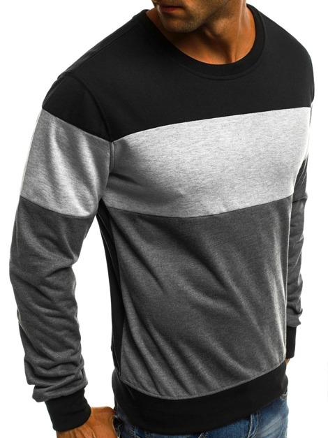 OZONEE JS/J61 Men's Sweatshirt - Black