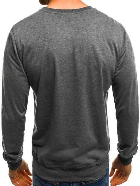 OZONEE JS/J62 Men's Sweatshirt - Dark grey