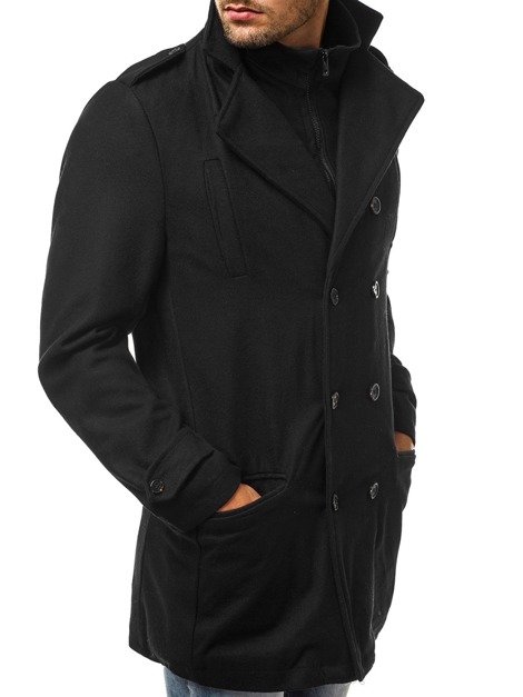 OZONEE JS/NZ02 Men's Coat - Black