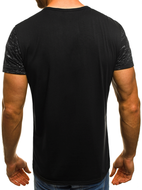 OZONEE JS/SS329 Men's T-Shirt - Black