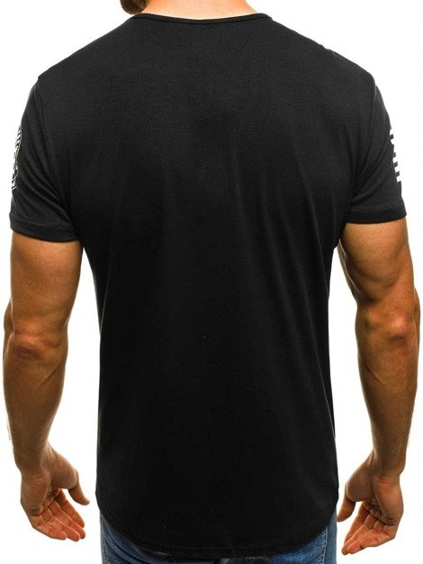 OZONEE JS/SS338 Men's T-Shirt - Black