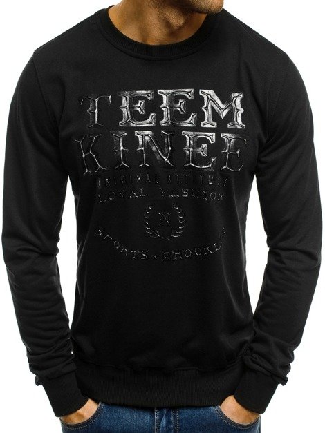 OZONEE JS/TT109 Men's Sweatshirt - Black