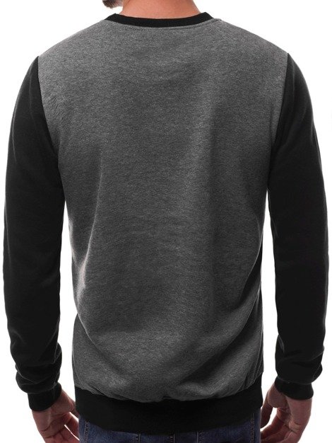 OZONEE JS/TX03 Men's Sweatshirt - Dark grey