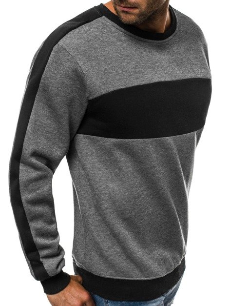 OZONEE JS/TX06 Men's Sweatshirt - Dark grey