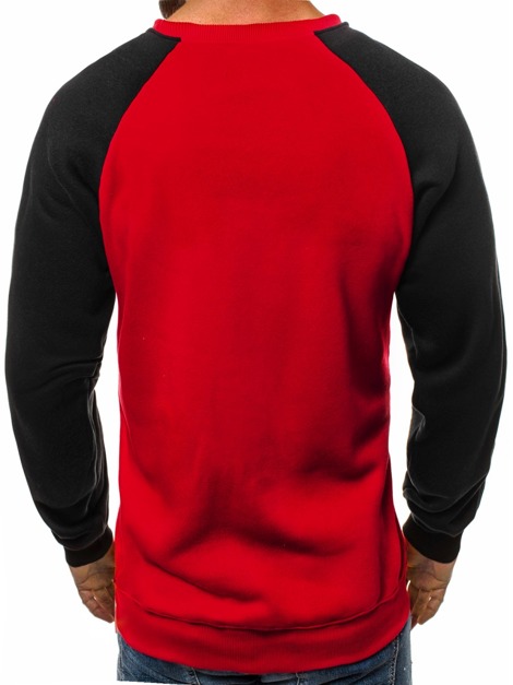 OZONEE JS/TX07 Men's Sweatshirt - Red