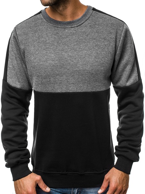 OZONEE JS/TX08 Men's Sweatshirt - Black